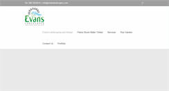Desktop Screenshot of evanslandscapes.com